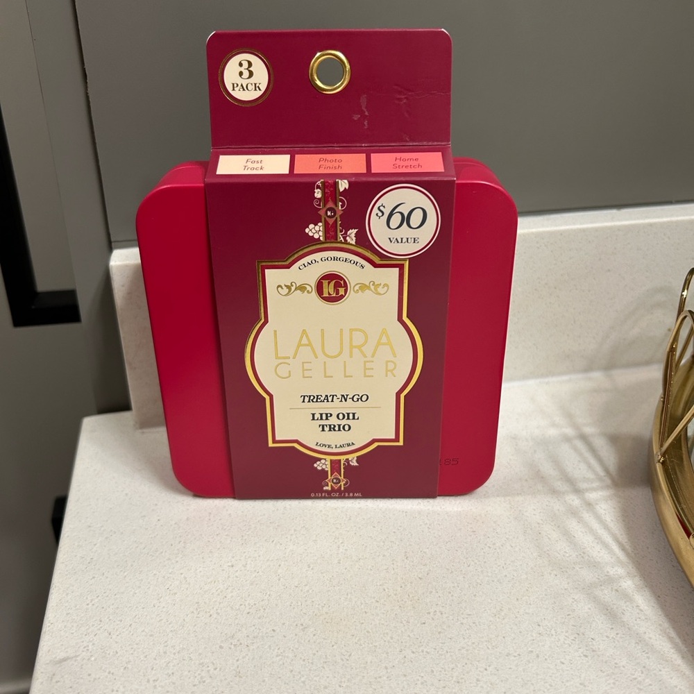 Laura Geller Lip Oil Trio in Red Packaging